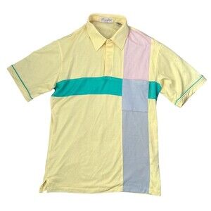 Irving Berlin Vintage Yellow Casual Polo Shirt Men’s Size M